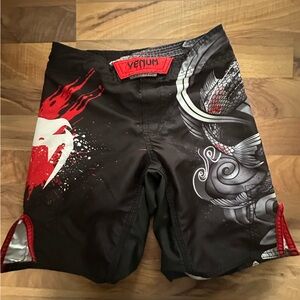Venum Kids Dragon Swim Trunks - Black and Red